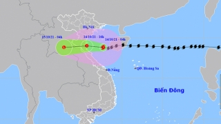 Dự báo thời tiết ngày 14/10: Bão số 8 giảm cấp trước khi đi vào đất liền, Bắc Bộ và Quảng Trị có mưa rất to