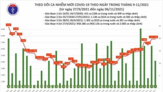 Tối 6/11: Ghi nhận 7.491 ca nhiễm mới, 1.754 bệnh nhân khỏi bệnh