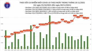 Tối 20/11: Ghi nhận 9.531 ca nhiễm mới, 16.773 bệnh nhân khỏi bệnh