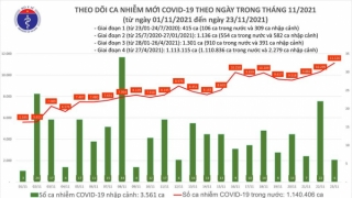 Tối 23/11: Ghi nhận 11.132 ca nhiễm mới, 1.034 bệnh nhân khỏi bệnh