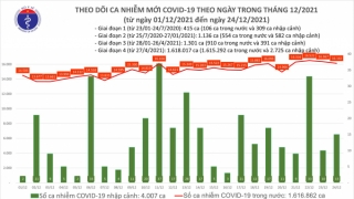 Tối 24/12: Ghi nhận 16.157 ca nhiễm mới, 30.833 bệnh nhân khỏi bệnh