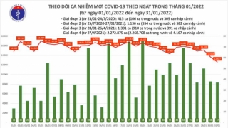 Tối 31/1: Ghi nhận 12.674 ca nhiễm mới, 4.835 bệnh nhân khỏi bệnh