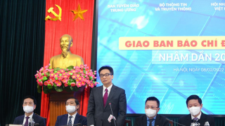 Phó Thủ tướng Vũ Đức Đam dự họp giao ban báo chí đầu xuân Nhâm Dần 2022