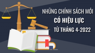 Những chính sách mới có hiệu lực từ tháng 4/2022