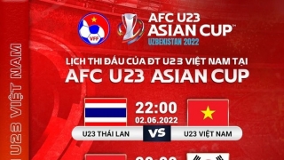 Lịch thi đấu và truyền hình trực tiếp U23 Việt Nam tại vòng chung kết U23 Châu Á 2022