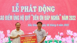 Bắc Giang phát động ủng hộ quỹ 'Đền ơn đáp nghĩa' năm 2022