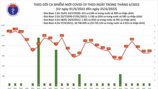 Tối 25/6: Ghi nhận 657 ca nhiễm mới, 5.239 bệnh nhân khỏi bệnh