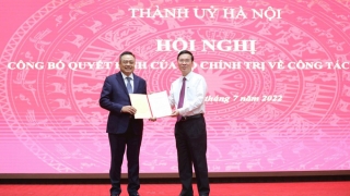 Hà Nội công bố quyết định ông Trần Sỹ Thanh giữ chức vụ Phó Bí thư Thành ủy nhiệm kỳ 2020-2025