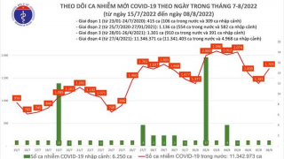 Tối 8/8: Ghi nhận 1.705 ca mắc COVID-19 mới, có 9.223 bệnh nhân khỏi bệnh