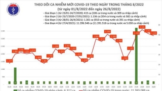 Tối 26/8: Ghi nhận 3.195 ca mắc COVID-19 mới, có 9.338 bệnh nhân khỏi bệnh