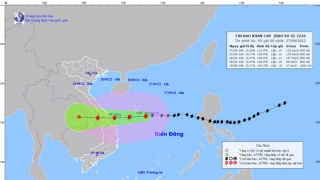 Cập nhật tình hình cơn bão số 4 (bão Noru) đến 5h sáng ngày 27/9