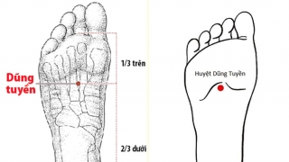 Tác dụng bấm huyệt chữa bệnh của huyệt Dũng Tuyền