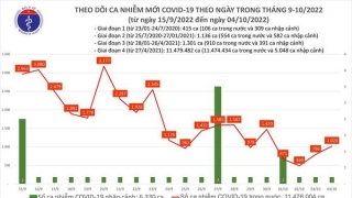 Tối 4/10: Ghi nhận 1.020 ca mắc COVID-19 mới, có 805 bệnh nhân khỏi bệnh