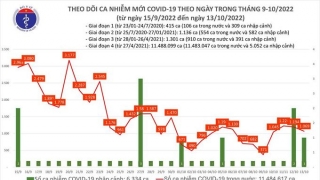 Tối 13/10: Ghi nhận 1.069 ca mắc COVID-19 mới, có 411 bệnh nhân khỏi bệnh