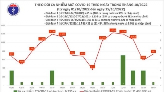 Tối 15/10: Ghi nhận 732 ca mắc COVID-19 mới, có 289 bệnh nhân khỏi bệnh