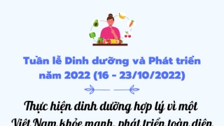 Tuần lễ Dinh dưỡng và Phát triển năm 2022: Thực hiện dinh dưỡng hợp lý vì một Việt Nam khỏe mạnh, phát triển toàn diện