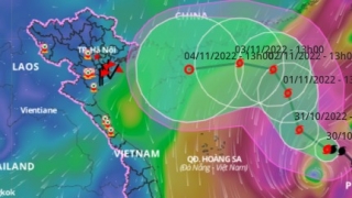 Hướng di chuyển của bão số 7 - Nalgae còn nhiều biến động