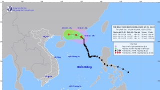 Cập nhật tình hình cơn bão số 7 - Nalgae đến 14h chiều ngày 2/11