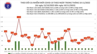 Tối 10/11: Ghi nhận 416 ca mắc COVID-19 mới, có 153 bệnh nhân khỏi bệnh