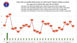 Tối 26/11: Ghi nhận 427 ca mắc COVID-19 mới, có 208 bệnh nhân khỏi bệnh