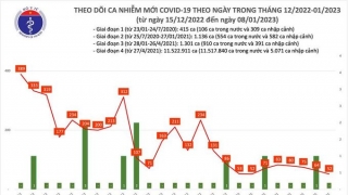 Tối 8/1: Bệnh nhân được công bố khỏi bệnh trong ngày là 14 ca