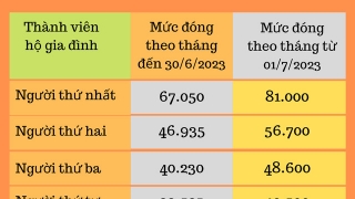 Các mức đóng bảo hiểm y tế tự nguyện năm 2023