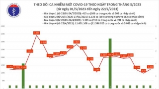 Tối 22/5: Ghi nhận 1.222 ca mắc COVID-19 mới, có 304 bệnh nhân khỏi bệnh, 1 ca tử vong ở Hà Nội