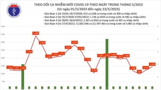 Tối 23/5: Ghi nhận 1.438 ca mắc COVID-19 mới, có 543 bệnh nhân khỏi bệnh, có 1 ca tử vong ở Bến Tre