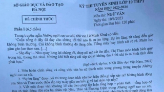 Gợi ý đáp án môn Văn thi vào lớp 10 ở Hà Nội năm 2023