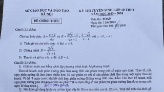 Gợi ý đáp án đề thi tuyển sinh lớp 10 môn Toán tại Hà Nội năm 2023