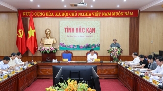 Thủ tướng Phạm Minh Chính và đoàn công tác làm việc với Ban Thường vụ Tỉnh ủy Bắc Kạn