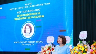 Đại diện Bộ Y tế tham dự Hội thảo khoa học đào tạo và nghiên cứu chuyên sâu Y dược cổ truyền kết hợp Y dược hiện đại