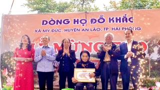 Hải Phòng: Dòng họ Đỗ Khắc xã Mỹ Đức, huyện An Lão tổ chức lễ mừng thọ cho các bậc cao niên