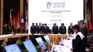 Các Bộ trưởng Ngoại giao ASEAN mặc niệm Tổng Bí thư Nguyễn Phú Trọng