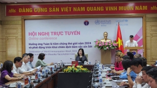 Hội nghị trực tuyến hưởng ứng 'Tuần lễ tiêm chủng thế giới 2024'