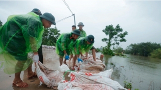 Các tỉnh ven biển từ Thanh Hóa đến Phú Yên triển khai công tác đảm bảo an toàn đê điều ứng phó bão số 6 (TRAMI)