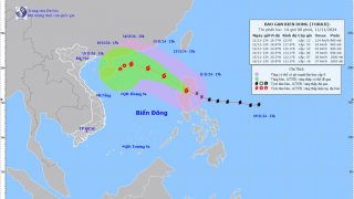 Cập nhật tình hình cơn bão TORAJI tính đến 13h chiều ngày 11/11