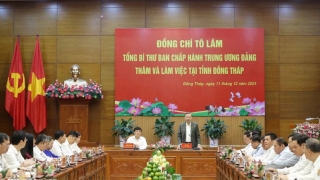 Tổng Bí thư Tô Lâm thăm và làm việc tại tỉnh Đồng Tháp