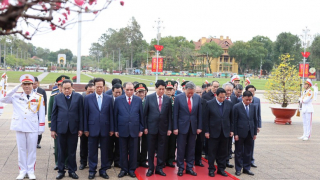 Lãnh đạo Đảng, Nhà nước vào Lăng viếng Chủ tịch Hồ Chí Minh nhân Kỷ niệm 95 năm Ngày thành lập Đảng