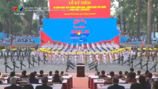 Màn múa súng, quân nhạc - xếp hình nghệ thuật tại Lễ kỷ niệm 50 năm ngày Giải phóng miền Nam, thống nhất đất nước