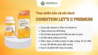 Thực phẩm bảo vệ sức khỏe Condition Let's C Premium và Condition Liver vi phạm nội dung quảng cáo