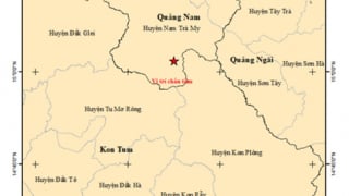 Quảng Nam: Ghi nhận 4 trận động đất trong ngày 26/5