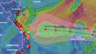 Áp thấp nhiệt đới thành bão, có lúc giật cấp 14 và hướng vào miền Trung