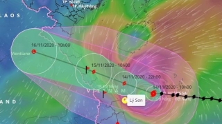 Bão số 13 sẽ đi vào đất liền các tỉnh, thành phố từ Hà Tĩnh đến Quảng Nam, suy yếu dần