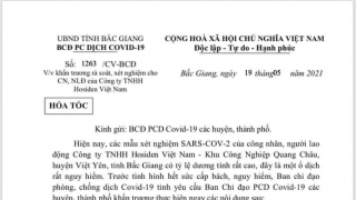 Bắc Giang: Các mẫu xét nghiệm SARS-COV-2 của công nhân Công ty Hosiden Việt Nam có tỷ lệ dương tính rất cao