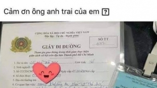 TP.HCM: Cô gái khoe giấy đi đường do 'anh trai' là công an cấp