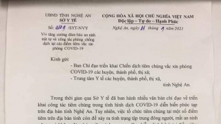 Nghệ An: Yêu cầu các địa phương chấn chỉnh tình trạng lộn xộn ở các điểm tiêm vaccine phòng COVID-19