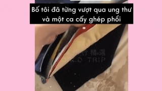 Cô gái làm chăn từ những chiếc áo của người cha đã mất vì ung thư