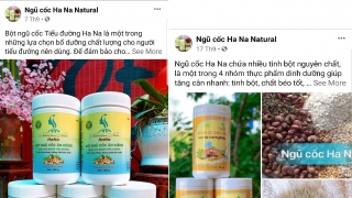 Thanh Hóa: Bột ngũ cốc nhãn hiệu HANA NATURAL không phép bán tràn lan trên thị trường