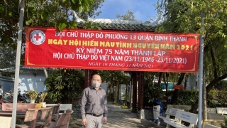 Văn phòng Trung ương Hội Giáo dục chăm sóc sức khỏe cộng đồng Việt Nam tham gia 'Ngày hội hiến máu'.